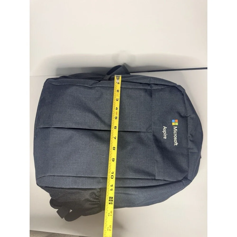 Microsoft Gray Backpack Zip Closure Adjustable Strap Outer Pockets Travel